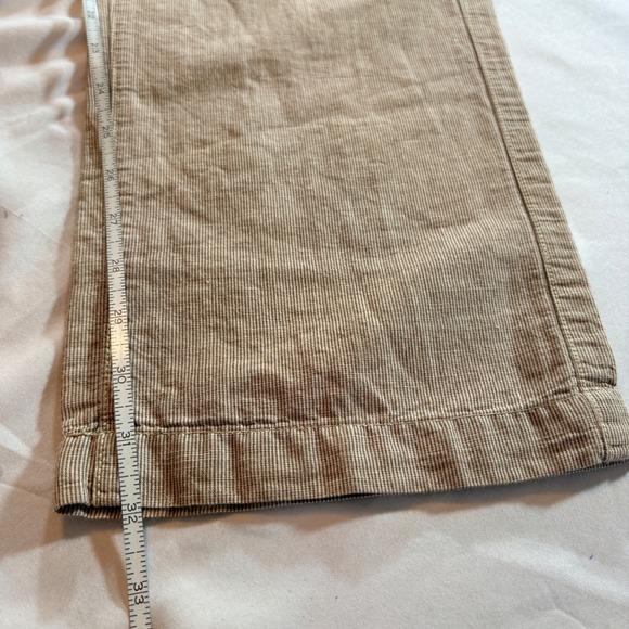 Banana Republic Kentfield Pant Mens 34x34 Tan Linen Cotton Micro Stripe Straight - Picture 8 of 9